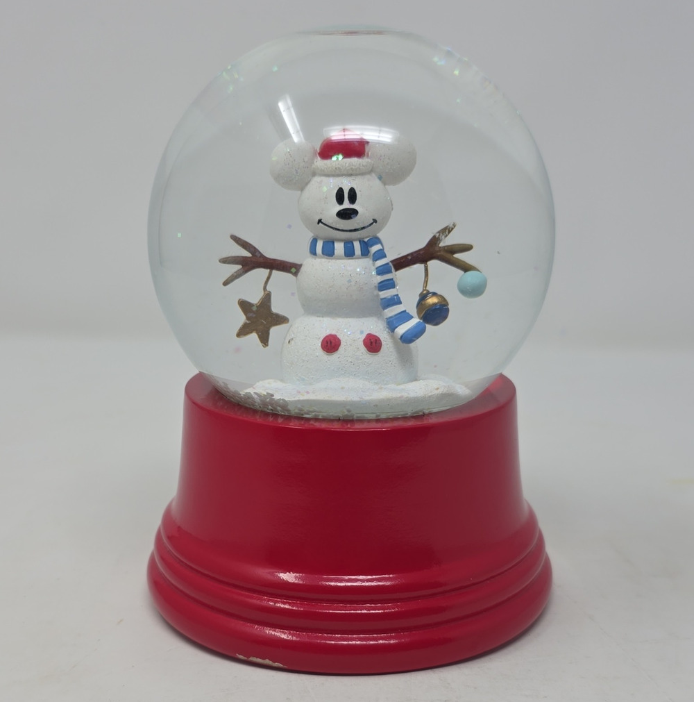 Disney Mickey Mouse Snowman Snowglobe Red Base Disney Franchise Theme